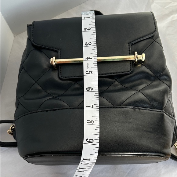 Call It Spring Black Quilted Backpack with Gold Accents - Picture 8 of 12
